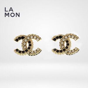 yVizVl sAX CO CHANEL EARRINGS AB9400 RR}[N ^ XgX RX`[ p[ sAX CO GOLD/BLACK S[h/ubNn