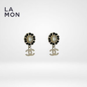 yVizVl sAX CO CHANEL EARRINGS AB6768 RR}[N ^ XgX RX`[ p[ U[ sAX CO GOLD/BLACK S[h/ubNn