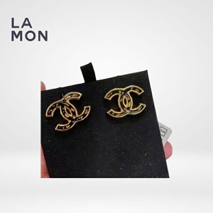 yVizVl sAX CO CHANEL EARRINGS ABA137 RR}[N ^ sAX CO GOLD/BLACK S[h/ubNn