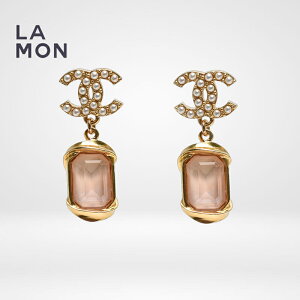 yVizVl sAX CO CHANEL EARRINGS AB8912 RR}[N ^ RX`[ p[ sAX CO GOLD/PINK S[h/sNn