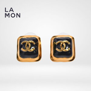 yVizVl sAX CO CHANEL EARRINGS ABA138 RR}[N ^ sAX CO GOLD/BLACK S[h/ubNn