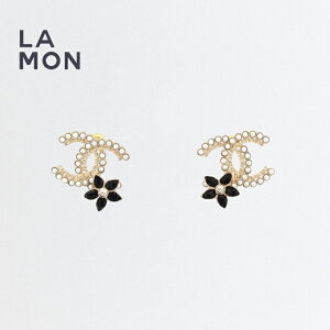 yVizVl sAX CO CHANEL EARRINGS AB9651 RR}[N ^ RX`[ p[  sAX CO GOLD/BLACK S[h/ubNn