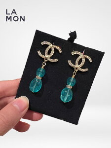 yVizVl sAX CO CHANEL EARRINGS ABA158 RR}[N ^ XgX sAX CO GOLD/BLUE S[h/u[n