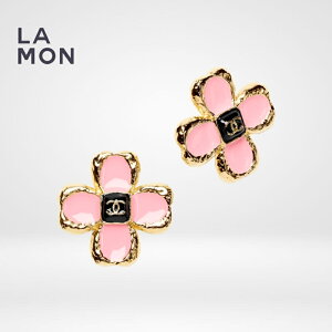 yVizVl sAX CO CHANEL EARRINGS ABC241 RR}[N ^ W sAX CO GOLD/PINK S[h/sNn