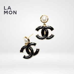 yVizVl sAX CO CHANEL EARRINGS ABC245 RR}[N ^ RX`[ p[ sAX CO GOLD/BLACK S[h/ubNn