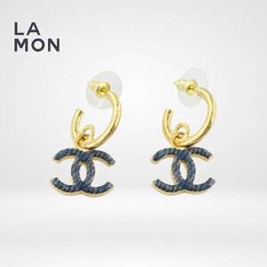 yVizVl sAX CO CHANEL EARRINGS ABC741 RR}[N ^ sAX CO GOLD/BLUE S[h/u[n