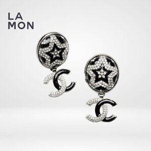 yVizVl sAX CO CHANEL EARRINGS ABB921 RR}[N ^ XgX W sAX CO SILVER/BLACK Vo[/ubNn