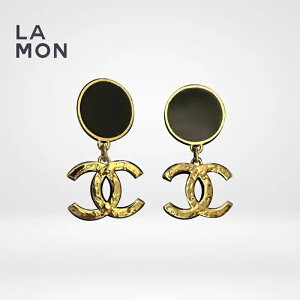 yVizVl sAX CO CHANEL EARRINGS ABC498 RR}[N ^ sAX CO GOLD/BLACK S[h/ubNn