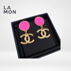 【新品】シャネル ピアス CHANEL EARRINGS ABC498 ココマーク メタル ピアス GOLD/PINK ゴールド/ピンク系