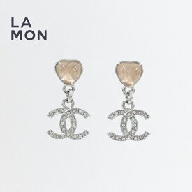 【新品】シャネル ピアス CHANEL EARRING ABF520 ココマーク メタル ストラス ハート ピアス PINK ピンク系
