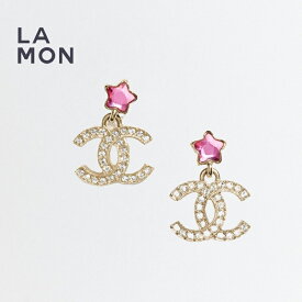【新品】シャネル ピアス CHANEL EARRING ABF211 ココマーク メタル ストラス スター ピアス GOLD/PINK ゴールド/ピンク系