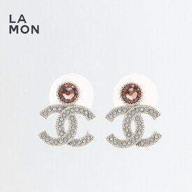 【新品】シャネル ピアス CHANEL EARRING ABG156 ココマーク メタル ストラス ピアス SILVER/PINK シルバー/ピンク系