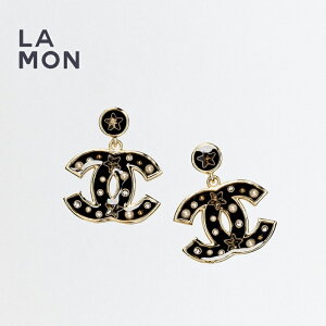 �y�V�i�z�V���l�� �s�A�X CHANEL EARRING ABG525 �R�R�}�[�N ���^�� �R�X�`���[�� �p�[�� �X�g���X �s�A�X GOLD/BLACK �S�[���h/�u���b�N�n