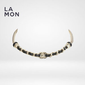 yVizVl lbNX CHANEL NECKLACE AB6170 RR}[N ^ U[ `[J[ lbNX GOLD/BLACK S[h/ubNn