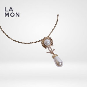 yVizVl lbNX CHANEL NECKLACE AB7755 RR}[N ^ XgX RX`[ p[ lbNX GOLD/WHITE S[h/zCgn