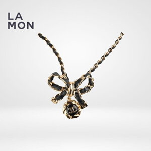 yVizVl lbNX CHANEL NECKLACE AB8741 RR}[N ^ U[ RX`[ p[ X lbNX GOLD/BLACK S[h/ubNn