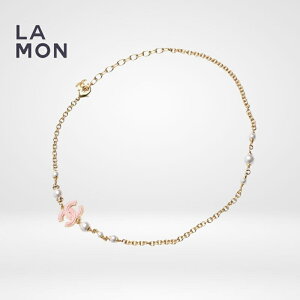 �y�V�i�z�V���l�� �l�b�N���X CHANEL NECKLACE ABC237 �R�R�}�[�N ���^�� �X�g���X �R�X�`���[�� �p�[�� �l�b�N���X GOLD/PINK �S�[���h/�s���N�n