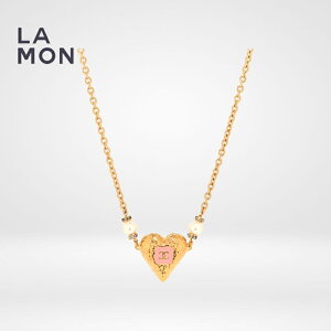 �y�V�i�z�V���l�� �l�b�N���X CHANEL NECKLACE ABC236 �R�R�}�[�N ���^�� �X�g���X �R�X�`���[�� �p�[�� �n�[�g �l�b�N���X GOLD/PINK �S�[���h/�s���N�n