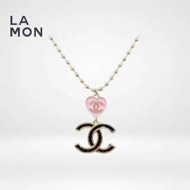 【新品】シャネル ネックレス CHANEL NECKLACE ABE012 ココマーク メタル ネックレス PINK/BLACK ピンク/ブラック系
