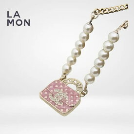 【新品】シャネル ネックレス CHANEL NECKLACE ABD331 ココマーク メタル ストラス コスチューム パール ネックレス GOLD/PINK ゴールド/ピンク系