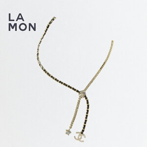 yVizVl lbNX CHANEL NECKLACE ABG287 RR}[N ^ RX`[ p[ U[ XgX lbNX GOLD/BLACK S[h/ubNn