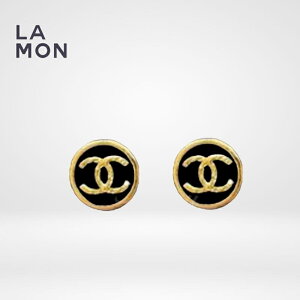 yVizVl sAX CO CHANEL EARRINGS ABC830 RR}[N ^ sAX GOLD/BLACK S[h/ubNn