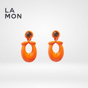 R[` sAX COACH CB413 SIGNATURE ENAMEL EARRINGS sAXOrange Multi IWn