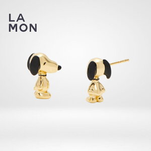 R[` sAX COACH 6133 Coach X Peanuts Snoopy Stud Earrings Xk[s[ sAX Gold/BLACK S[h/ubNn