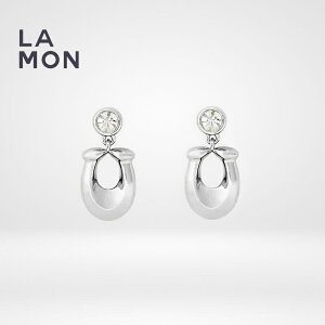 R[` sAX COACH C9345 Signature Crystal Earrings sAX SILVER Vo[n