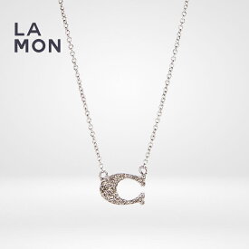 コーチ ネックレス COACH 91433 Outlet Pave Signature Necklace ネックレス SILVER シルバー系
