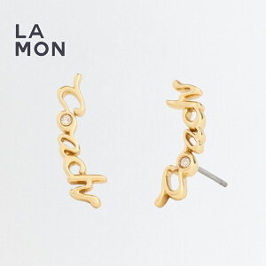 R[` sAX COACH CAH40 Script Crawler Earrings sAX GOLD S[hn