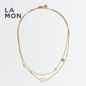 yVizfBI[ lbNX DIOR PETIT CD DOUBLE NECKLACE ^ NX^ lbNX GOLD S[hn