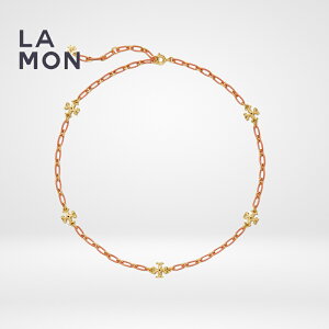 �g���[�o�[�` �l�b�N���X TORY BURCH 87555 600 ROXANNE CHAIN NECKLACE ���N�T�[�k �`�F�[�� �l�b�N���X Gold/Coral Red �S�[���h�n