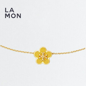 �g���[�o�[�` �l�b�N���X TORY BURCH 147287 700 KIRA ENAMEL FLOWER PENDANT NECKLACE ���S �� �l�b�N���X Tory Gold/Freesia Yellow �C�F���[�n