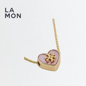 �g���[�o�[�` �l�b�N���X TORY BURCH 160160 701 KIRA HEART PENDANT NECKLACE ���^�� ���S �n�[�g �l�b�N���X Gold/Pink �S�[���h/�s���N�n