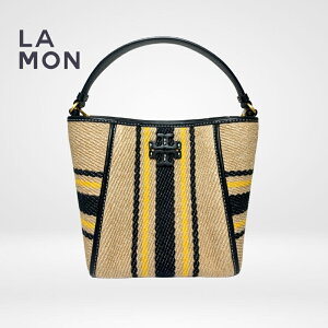 �g���[�o�[�` �n���h�o�b�O TORY BURCH 84354 MCGRAW LINEN STRIPE SMALL BUCKET BAG �}�N�O���[ �o�P�b�g�o�b�O NATURAL �V�R�F
