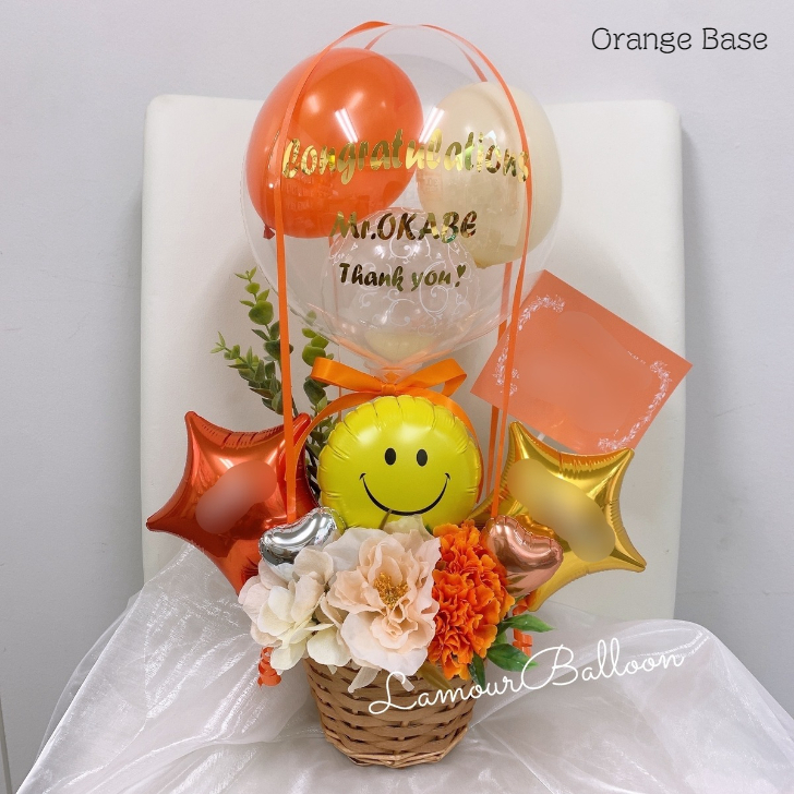 楽天市場】バルーンアレンジ 気球型 mサイズ バルーンフラワー