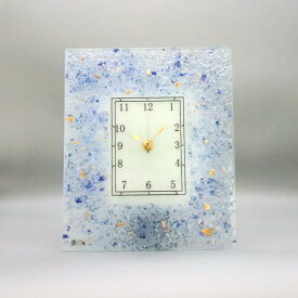 掛け時計 置き時計 おしゃれ　ベネチアングラス ベネチアンガラス お祝い ヴェネチアンガラス　置き掛け兼用時計