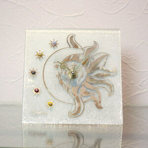 ベネチアングラス ベネチアンガラス 置き時計 置時計 おしゃれ ヴェネチアンガラス