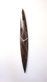 cnopg10x74brawn-orange グラスデザイン掛け時計　ハンガリー製　ガラス お祝い 掛け時計 掛時計 壁掛け時計