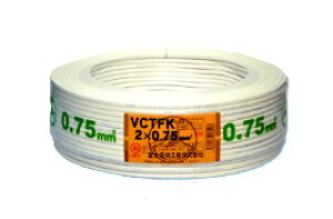 �x�m�d���@VCT-FK0.75sq×2C 300V �@���@100m/1���@�r�j���L���u�^�C�����~�`�R�[�h�@�kVCTFK0.75SQ2C�l