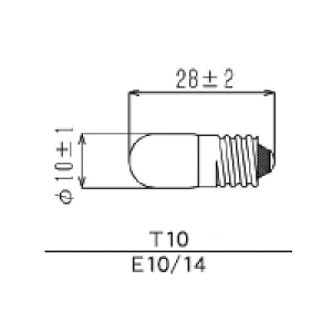 24V 0.11A �@�@E10�����@E10×T10×28 �\���p�d���@ 100���^1���@�@���g��ML5908�����i