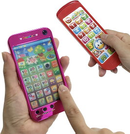 【おしゃべり!スマホ＆リモコンセット ピンク】おもちゃ スマホ リモコン パネルを押すと光る しゃべる 音が鳴る