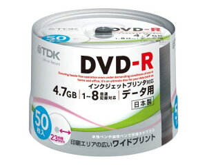TDK f[^pDVD-R { 1-8{Ή zCgChv^u 50Xsh DR47PWB50PN