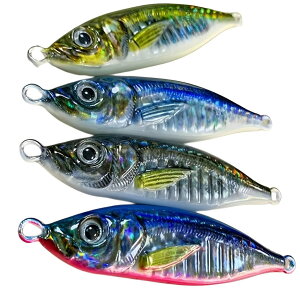 SESHIS メタルジグ 4個セット 3Dプリンタ ショアジギング ジグ 釣り道具 魚 釣り具 ルアー 爆釣 アウトドア 餌 サカナ 海釣り セット