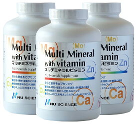 マルチミネラルビタミン　3個セット　杏林予防医学研究所検定品