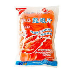 横浜中華街限定 台湾 香港 上海 中国大連 新世紀貿易 紅色龍蝦片 RED PRAWN FLAVOURED CRACKERS パリパリ!! サックサク!!SEREIAL PRDOUCT 海老せんべい 作る素 油で数秒揚げるだけ!! ビールのお供