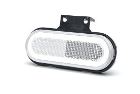 WAS W198 LED マーカーランプ ホワイト 12V 24V 兼用 ユーロトラック Eマーク付き 車検対応 マーカーランプled トラック 交換 カスタム カスタムパーツ LEDマーカー 白 リフレクター トラックパーツ トラック用品 ボートトレーラー 防水 防塵 白