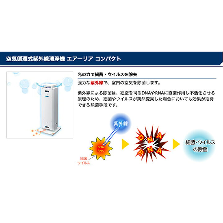 楽天市場】エアーリア コンパクト 空気循環式 紫外線清浄機 