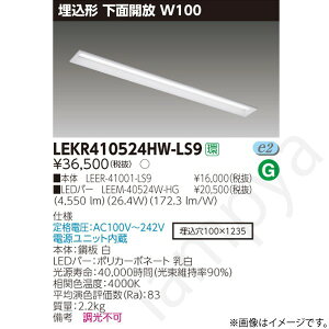 LED�x�[�X���C�g �Z�b�g LEKR410524HWLS9�iLEER-41001-LS9+LEEM-40524W-HG�jLEKR410524HW-LS9 ���Ń��C�e�b�N